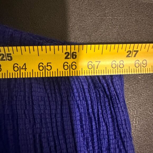 Eileen Fisher Women's $178 Woven Plissé Mock Neck Dress royal size 3X - Picture 10 of 11